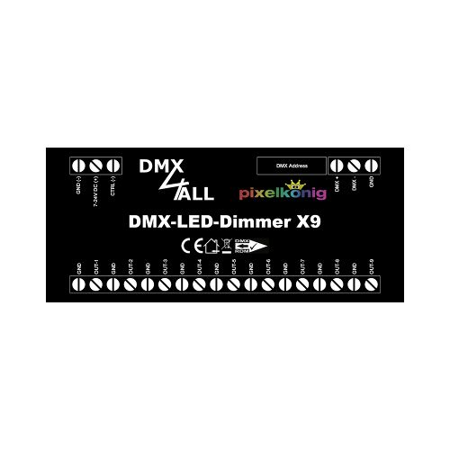 Housing sticker DMX-LED-Dimmer X9 Housing sticker DMX-LED-Dimmer X9